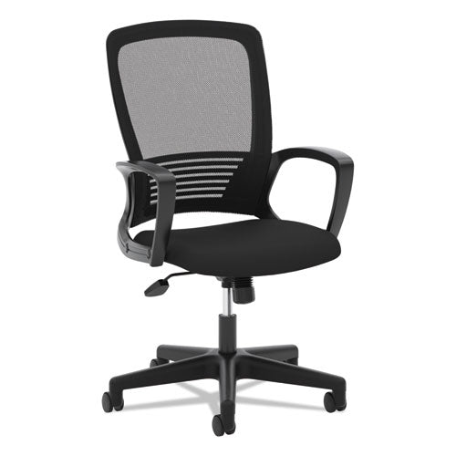 Hvl525 Mesh High-back Task Chair, Supports Up To 250 Lbs., Black Seat-black Back, Black Base