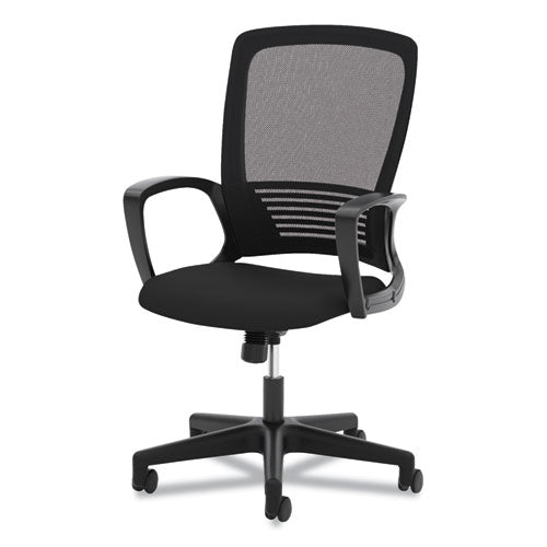 Hvl525 Mesh High-back Task Chair, Supports Up To 250 Lbs., Black Seat-black Back, Black Base