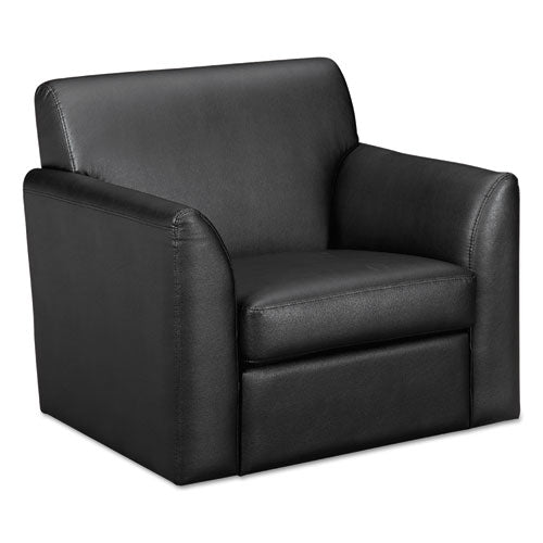 Circulate Reception Seating Club Chair, 33" X 28.75" X 32", Black Seat-black Back, Black Base