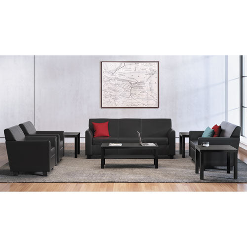 Circulate Reception Seating Club Chair, 33" X 28.75" X 32", Black Seat-black Back, Black Base