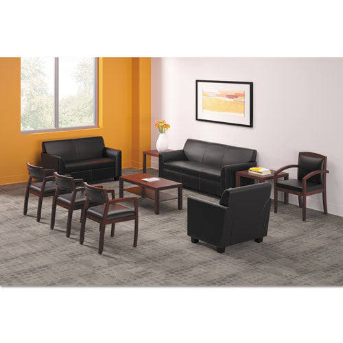 Circulate Reception Seating Club Chair, 33" X 28.75" X 32", Black Seat-black Back, Black Base