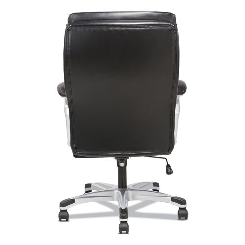 3-fifteen Executive High-back Chair, Supports Up To 225 Lbs., Black Seat-black Back, Aluminum Base