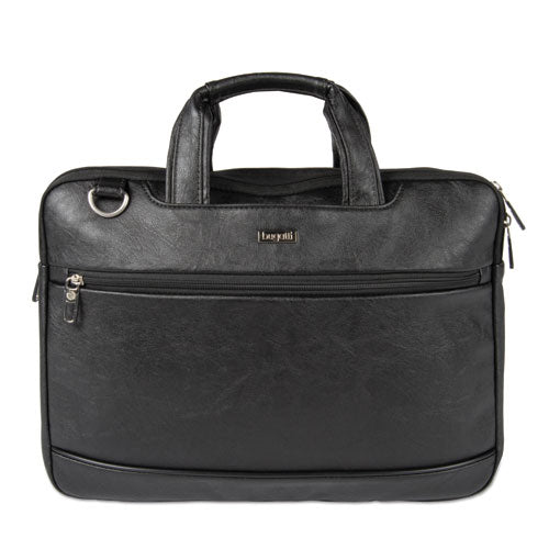 Harold Slim Briefcase, 11" X 3" X 11.5", Synthetic Leather, Black