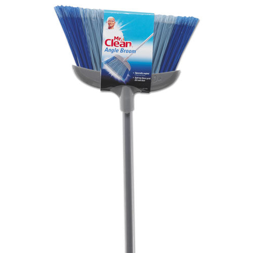 Deluxe Angle Broom, 5 1-2" Bristles, 55.37", Metal Handle, White