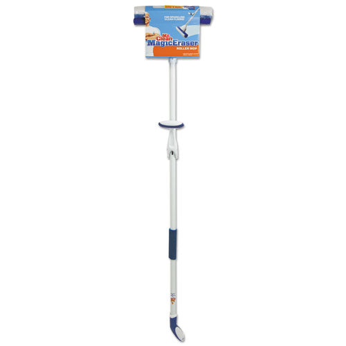 Magic Eraser Roller Mop, 45" Handle, 10 1-2 X 3 Head, White-blue