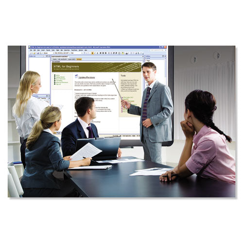 Interactive Magnetic Dry Erase Board, 70 X 52 X 1 1-4, White-black Frame