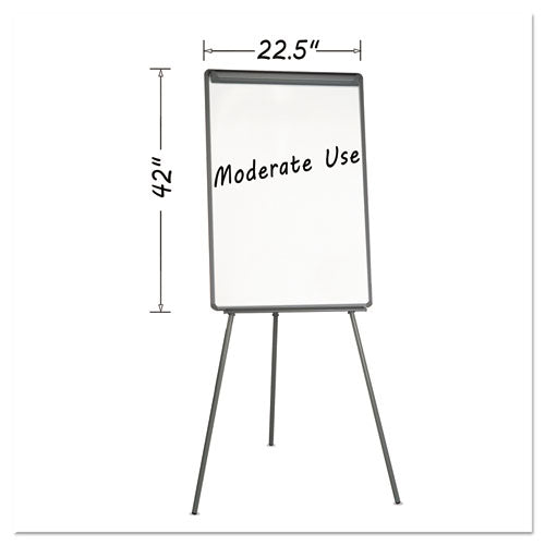 Basic Tripod Melamine Presentation Easel, 22 1-2 X 42, White-black