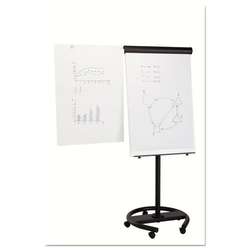 360 Multi-use Mobile Magnetic Dry Erase Easel, 27 X 41, Black Frame