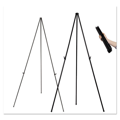 Instant Easel, 61 1-2", Black, Steel, Lightweight