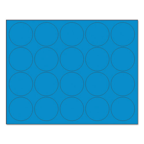 Interchangeable Magnetic Board Accessories, Circles, Blue, 3-4", 20-pack