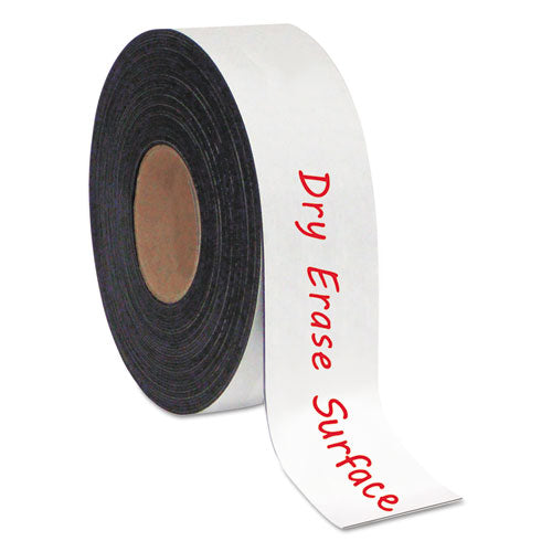 Dry Erase Magnetic Tape Roll, White, 2" X 50 Ft.