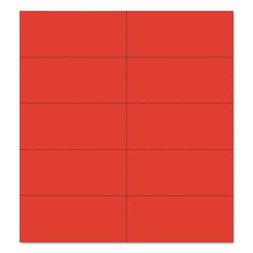 Dry Erase Magnetic Tape Strips, Red, 2" X 7-8", 25-pack