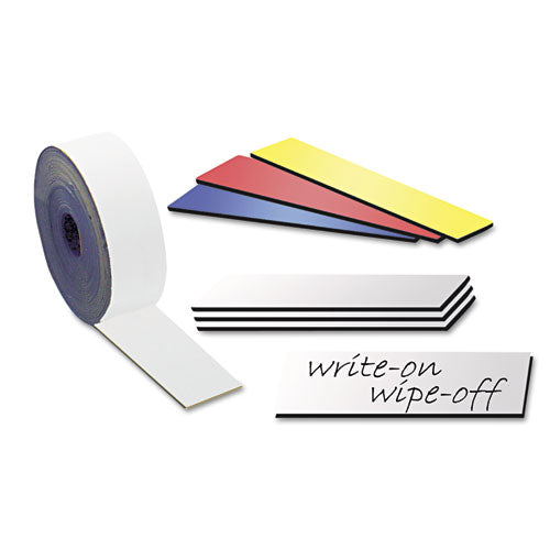 Dry Erase Magnetic Tape Strips, Blue, 6" X 7-8", 25-pack