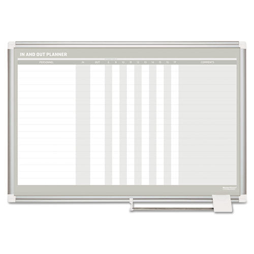 In-out Magnetic Dry Erase Board, 36x24, Silver Frame