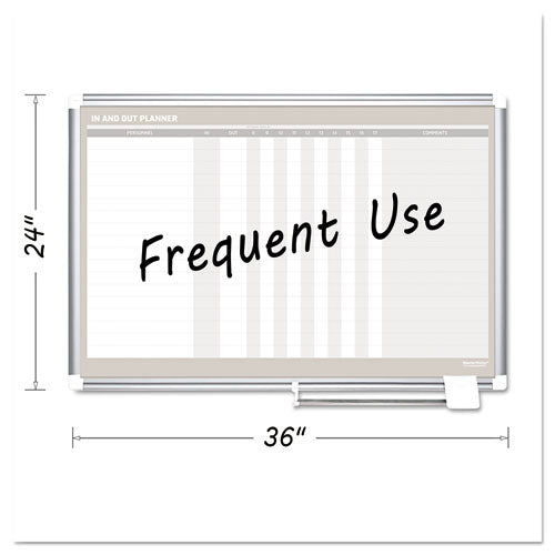 In-out Magnetic Dry Erase Board, 36x24, Silver Frame