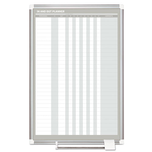 In-out Magnetic Dry Erase Board, 24x36, Silver Frame