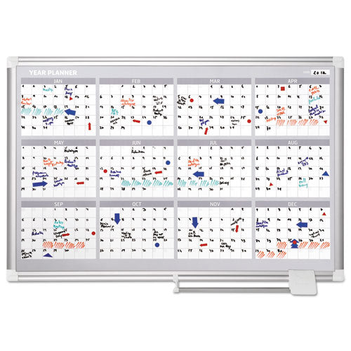 4 Month Planner, 36x24, Aluminum Frame