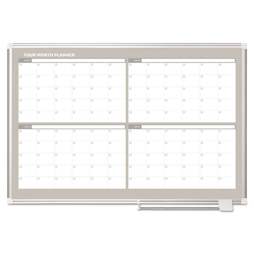 4 Month Planner, 48x36, White-silver