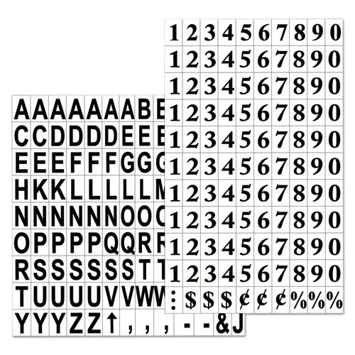 Interchangeable Magnetic Board Accessories, Letters, Black, 3-4"h