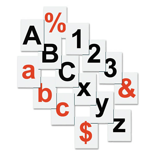 Interchangeable Magnetic Board Accessories, Letters, Red, 3-4"h