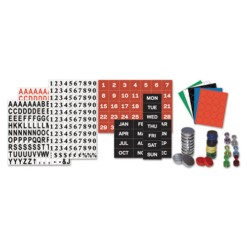 Interchangeable Magnetic Board Accessories, Letters, Red, 3-4"h