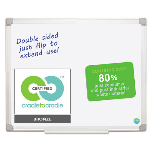 Earth Easy-clean Dry Erase Board, White-silver, 24x36