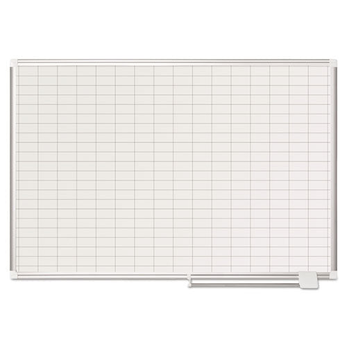 Grid Planning Board, 1 X 2 Grid, 48 X 36, White-silver