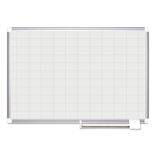 Grid Planning Board, 48 X 36, 2 X 3 Grid, White-silver