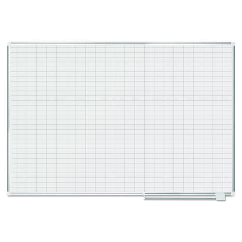 Grid Planning Board, 1 X 2 Grid, 72 X 48, White-silver