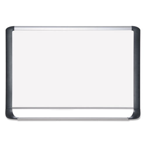 Lacquered Steel Magnetic Dry Erase Board, 24 X 36, Silver-black