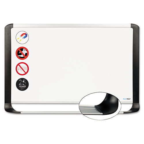 Porcelain Magnetic Dry Erase Board, 36 X 48, White-silver