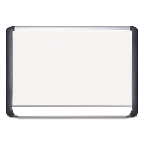 Lacquered Steel Magnetic Dry Erase Board, 48 X 96, Silver-black