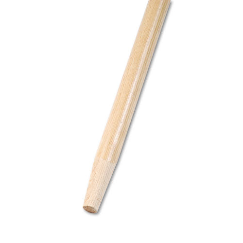 Tapered End Broom Handle, Lacquered Hardwood, 1 1-8 Dia. X 60 Long