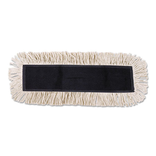 Mop Head, Dust, Disposable, Cotton-synthetic Fibers, 48 X 5, White
