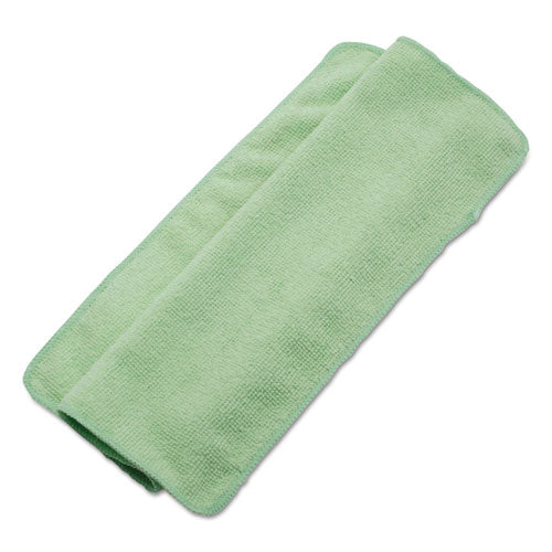 Lightweight Microfiber Cleaning Cloths, Green, 16 X 16, 24-pack