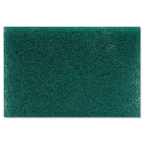 Heavy-duty Scour Pad, Green, 6 X 9, 15-carton