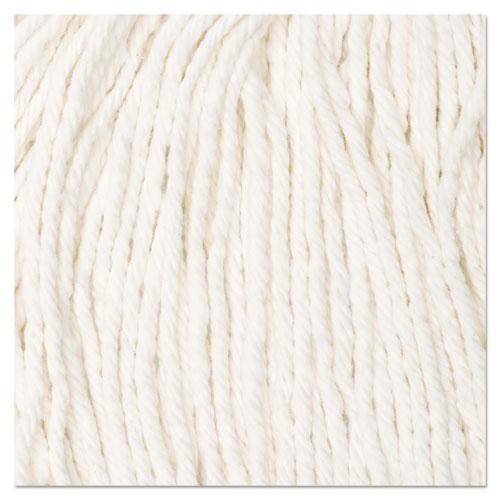 Cut-end Wet Mop Head, Cotton, #16, White, 12-carton