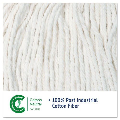Cut-end Wet Mop Head, Cotton, White, #20, 12-carton