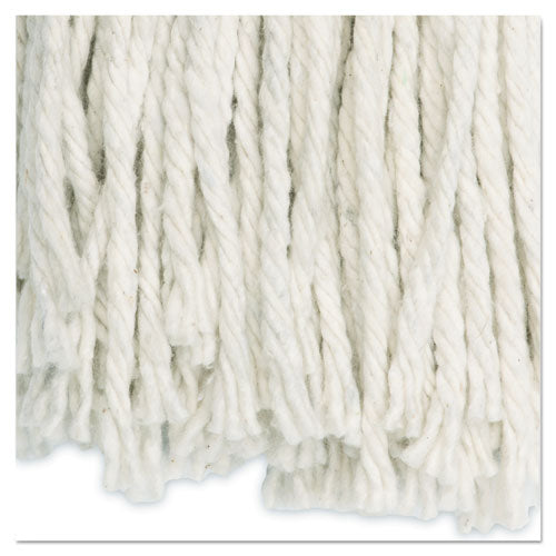 Cut-end Wet Mop Head, Cotton, No. 24, White 12-carton