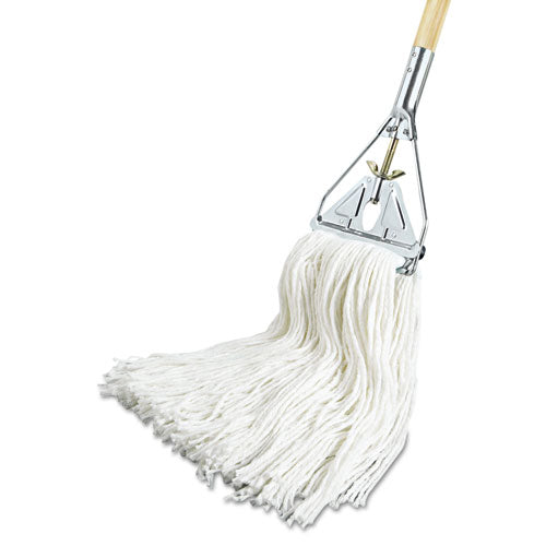Premium Cut-end Wet Mop Heads, Rayon, 16oz, White, 12-carton