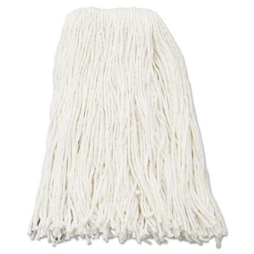 Premium Cut-end Wet Mop Heads, Rayon, 16oz, White, 12-carton