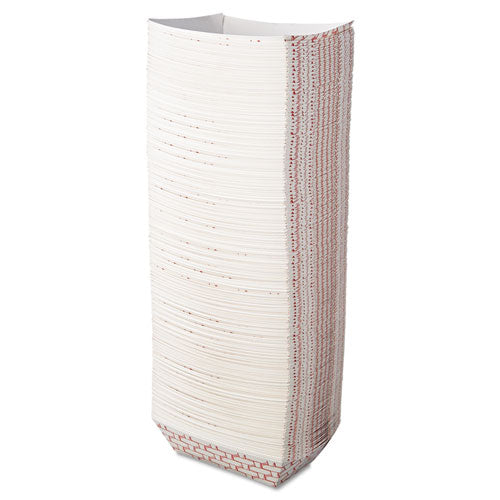Paper Food Baskets, 2lb Capacity, Red-white, 1000-carton