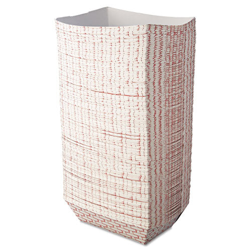 Paper Food Baskets, 5lb Capacity, Red-white, 500-carton