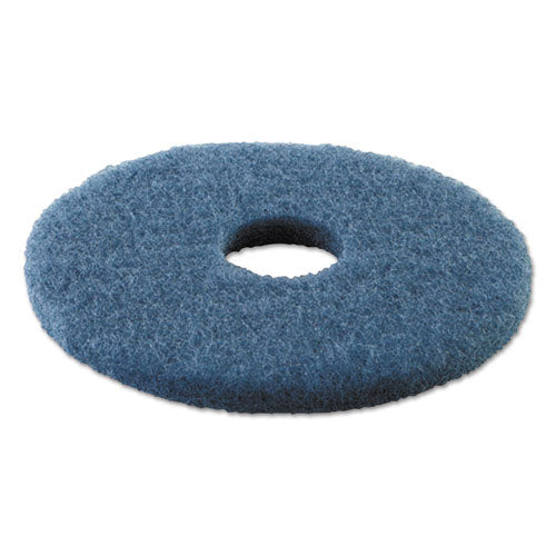 Scrubbing Floor Pads, 13" Diameter, Blue, 5-carton