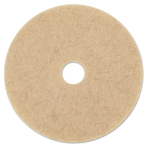 Tan Burnishing Floor Pads, 17" Diameter, 5-carton