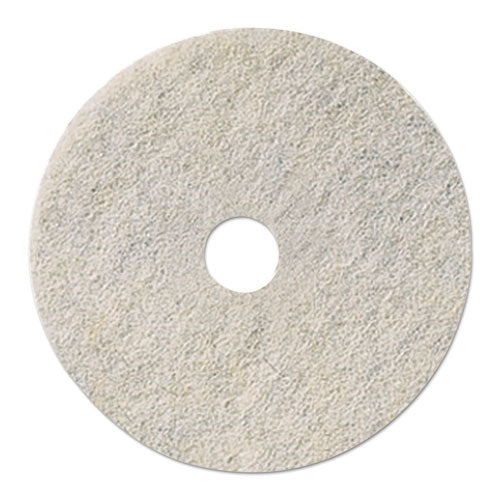 Natural White Burnishing Floor Pads, 19" Diameter, 5-carton