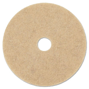 Natural Hog Hair Burnishing Floor Pads, 19" Diameter, 5-carton