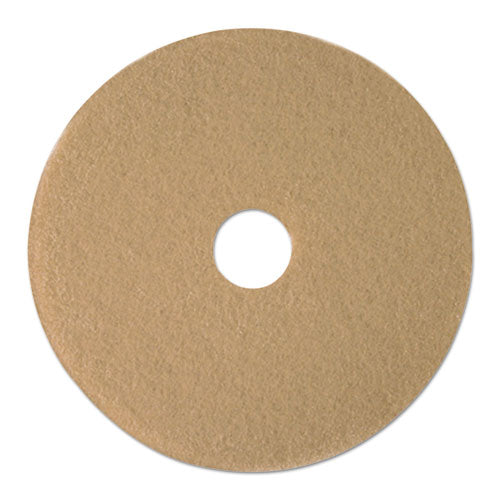Tan Burnishing Floor Pads, 19" Diameter, 5-carton