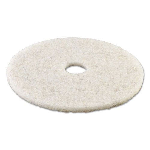 Natural White Burnishing Floor Pads, 20" Diameter, 5-carton