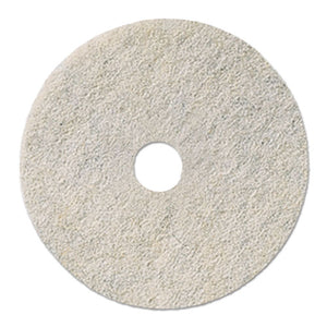 Natural White Burnishing Floor Pads, 20" Diameter, 5-carton